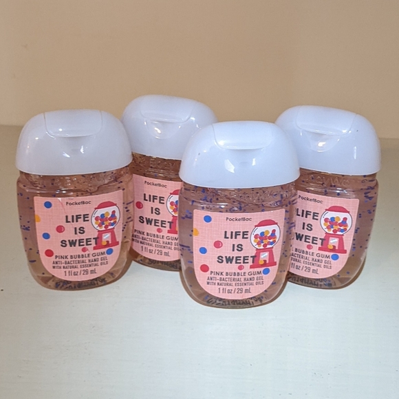 Bath & Body Works Other - Quad Pack of B&BW 🍬💕🍬 LIFE IS SWEET ~ PINK BUBBLE GUM 🍬💕🍬 Hand Sanitizers